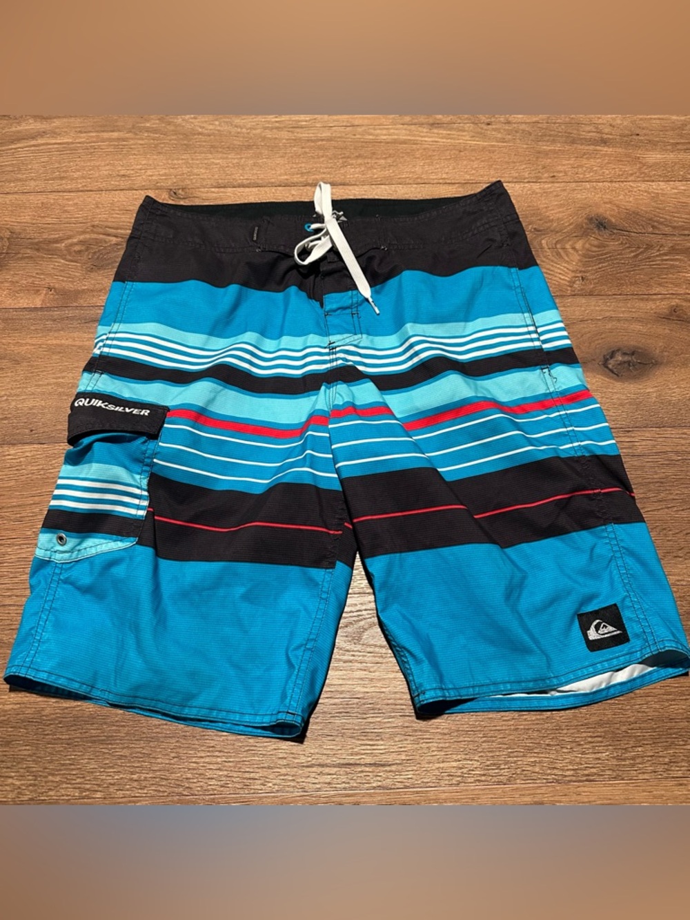 Y2K Quiksilver Striped Board Shorts